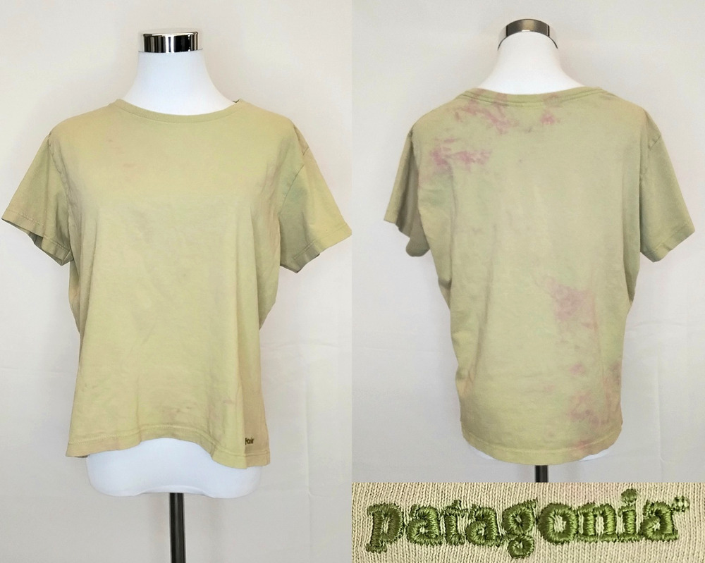 Vintage Patagonia Beneficial Tee Women's L Green Light Tye Dye Vintage #Z6005